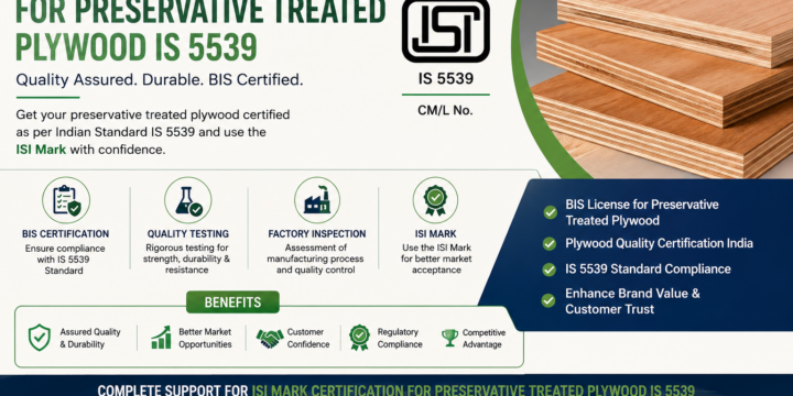 ISI Mark Certification for Preservative Treated Plywood IS 5539