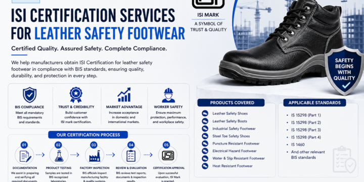 ISI Certification for Leather Safety Footwear | BIS Compliance & Approval Services
