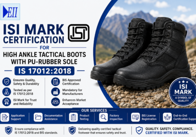 ISI Mark Certification for High Ankle Tactical Boots with PU-Rubber Sole IS 17012:2018