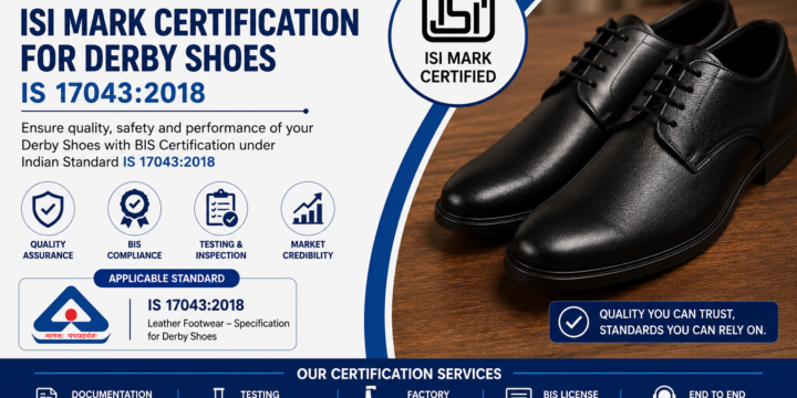 ISI Mark Certification for Derby Shoes IS 17043:2018