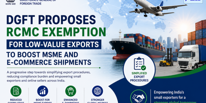 DGFT Proposes RCMC Exemption for Low-Value Exports to Boost MSME and E-Commerce Shipments