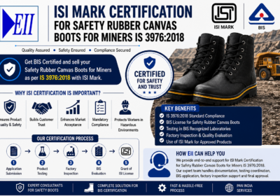 ISI Mark Certification for Safety Rubber Canvas Boots for Miners IS 3976:2018