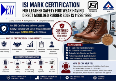 ISI Mark Certification for Leather Safety Footwear Having Direct Moulded Rubber Sole IS 11226:1993