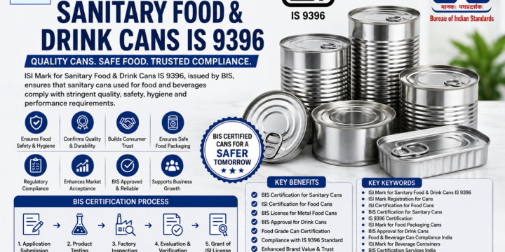 ISI Mark for Sanitary Food & Drink Cans IS 9396