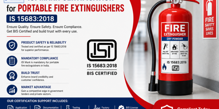 ISI Mark Certification for Portable Fire Extinguishers IS 15683:2018