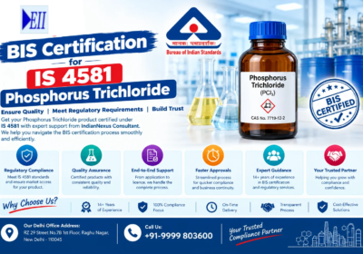 BIS Certification for IS 4581 Phosphorus Trichloride