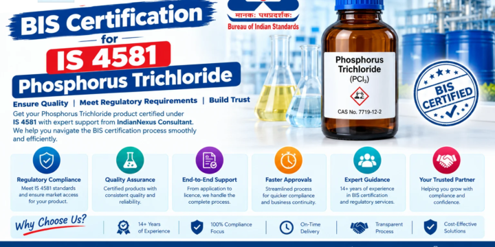 BIS Certification for IS 4581 Phosphorus Trichloride