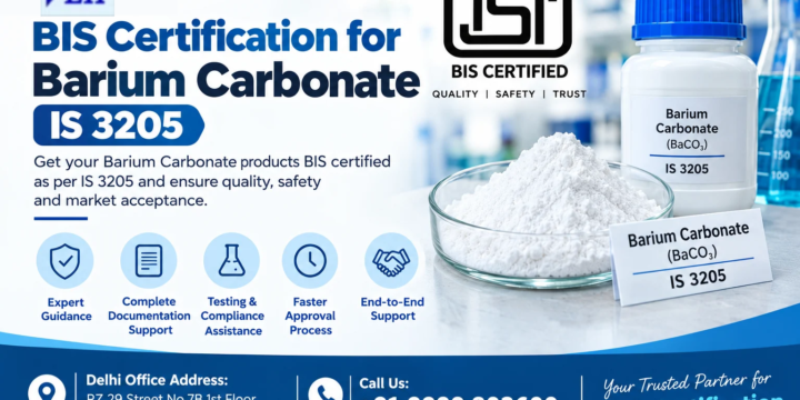 BIS Certification for Barium Carbonate IS 3205